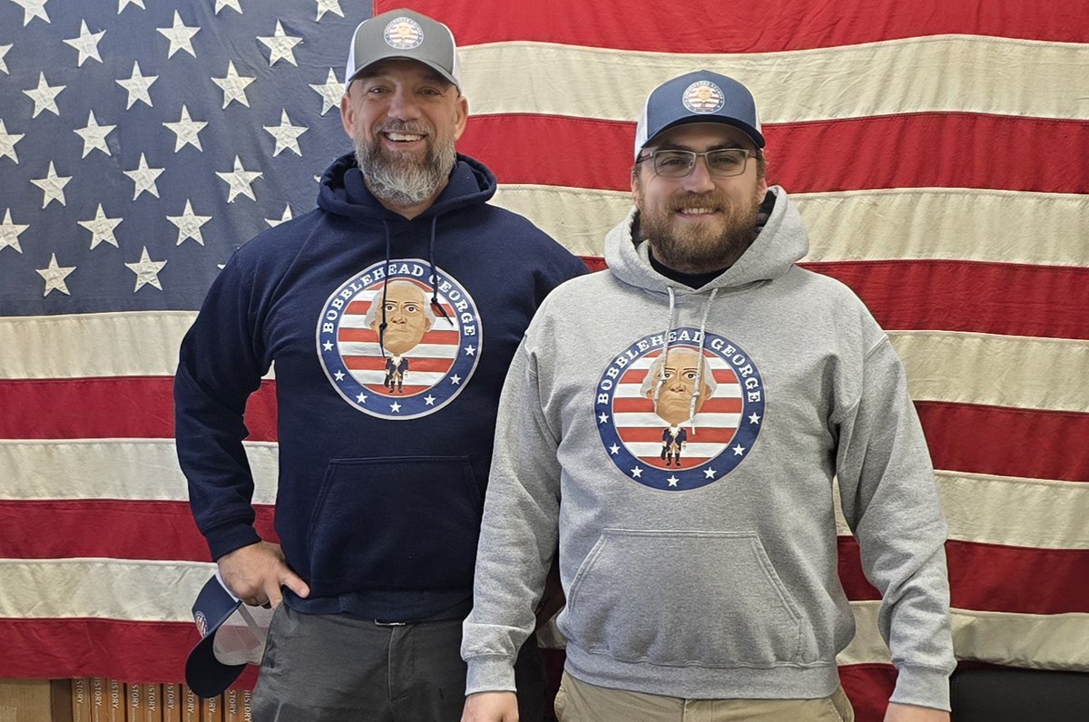 Today we celebrate #FlagDay!
By the way,if you like our hats and hoodies you can get your very own at:  rockmillink.com/bobbleheadgeor…
Make sure to check us out at bobbleheadgeorge.org and on social media!