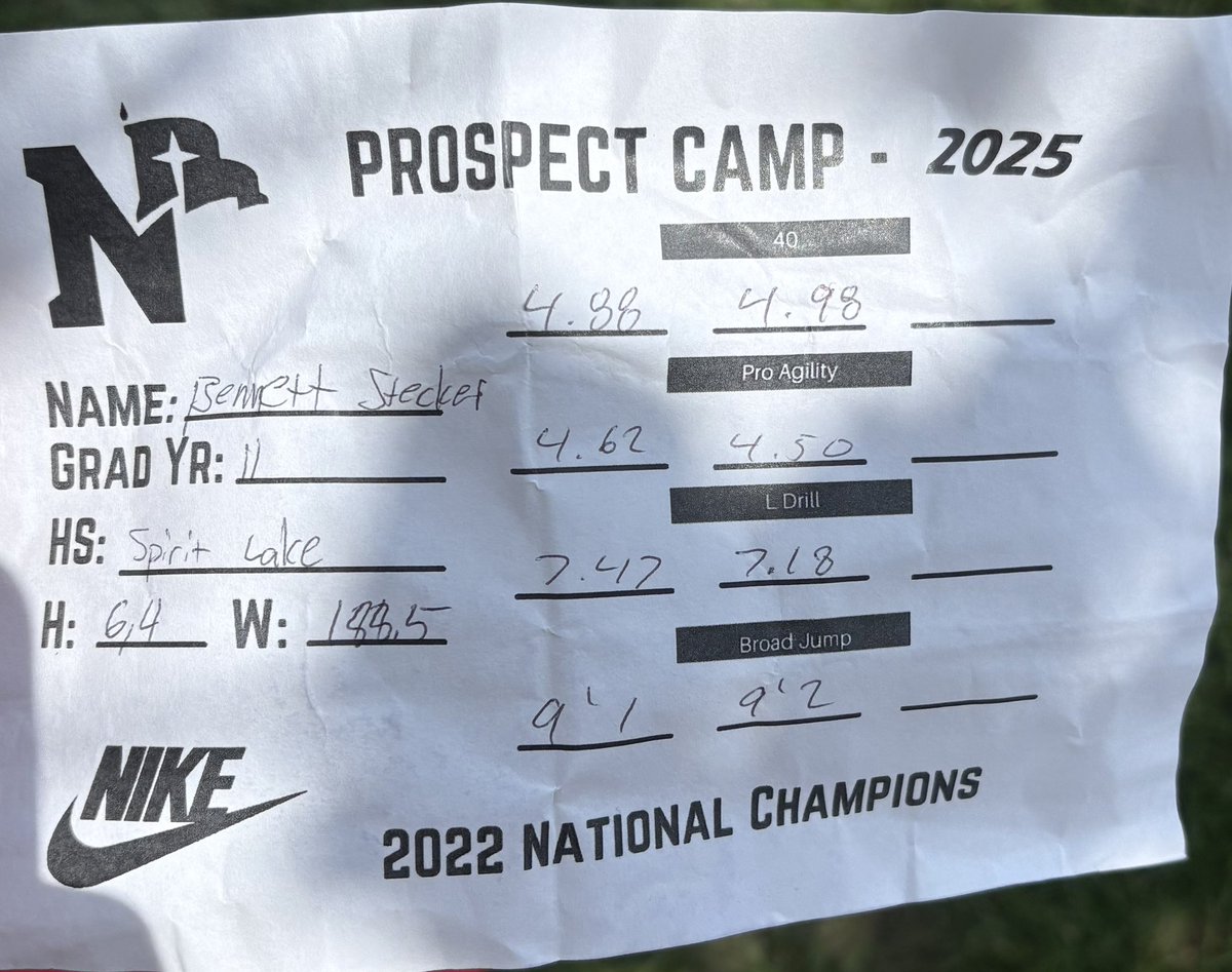 Bennett Stecker (@bennettstecker) on Twitter photo Had another great camp today <a href="/nwc_fb/">Northwestern College Football</a>, loved competing and getting better. <a href="/JFakkema80/">Josh Fakkema</a> <a href="/coachmmmcc/">Matt McCarty</a> Had another great camp today <a href="/nwc_fb/">Northwestern College Football</a>, loved competing and getting better. <a href="/JFakkema80/">Josh Fakkema</a> <a href="/coachmmmcc/">Matt McCarty</a>