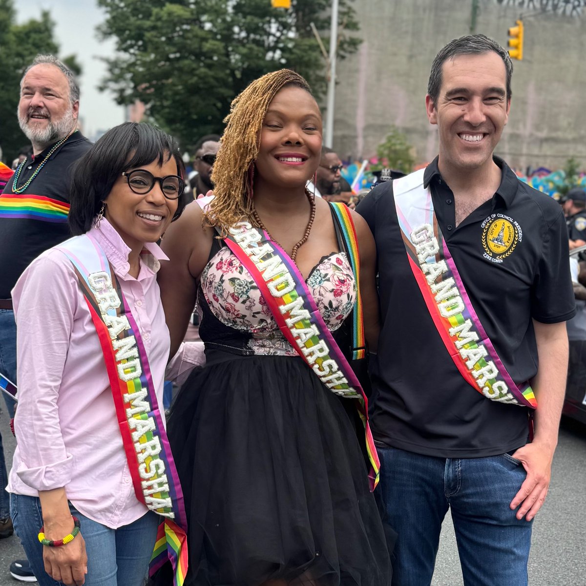 Zeke_Cohen's tweet photo. Honored to serve as Grand Marshal for the 50th anniversary of Baltimore PRIDE!

Allyship means showing up—loud, visible, and unwavering. Today, we marched not just in celebration, but in solidarity. Here’s to 50 years of Pride, progress, and power.

I love you Baltimore ❤️ https://t.co/QyIhRWbzjJ