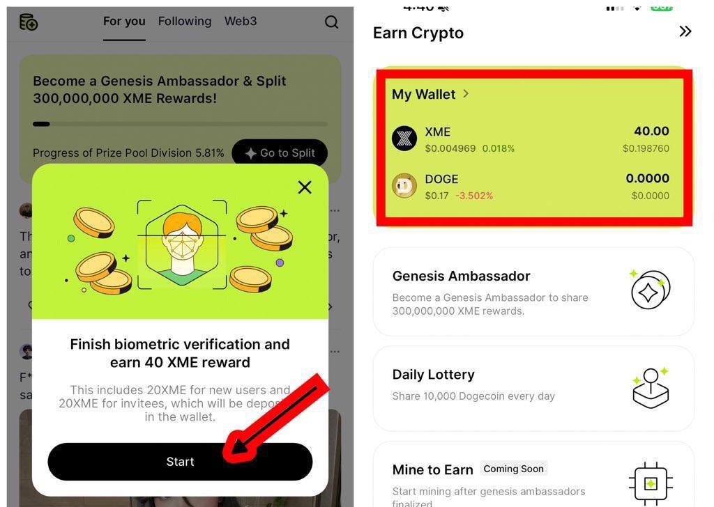 ln6109637579079's tweet photo. 📌Xme Wallet
🤑Get 40 $XME ~ 0.20$ & $DOGE For All User
▶️ Download apps :- https://t.co/pr6A5FBQ3k
Refer Code :- SWBW4F( 0.50$ Ref )
- Download & SignUp With Email
- Verify Your Face
- Done
#XME #Wallet #InstantDeposit #web3 #Crypto #Doge #memecoin #Airdrop #Earning https://t.co/j8ic0XEubI