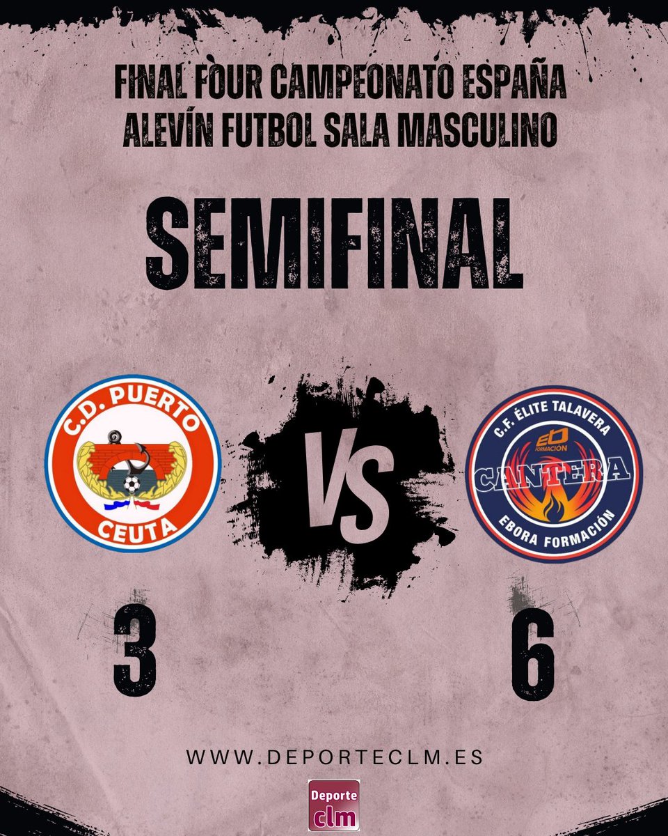 Deporte CLM (@deporteclm) on Twitter photo ¡QUÉ GRAN NOTICIA!
El <a href="/Canteracfelite1/">Cantera Cazalegas Élite Ébora Formación</a> Alevín Fútbol Sala se clasifica a la FINAL DEL CAMPEONATO DE ESPAÑA remontando un 3-1 inicial en la semifinal.
¡MAÑANA DISPUTARÁN LA FINAL ante el <a href="/CDMURCIA_FS/">CD MURCIA FS</a>! ¡QUÉ GRAN NOTICIA!
El <a href="/Canteracfelite1/">Cantera Cazalegas Élite Ébora Formación</a> Alevín Fútbol Sala se clasifica a la FINAL DEL CAMPEONATO DE ESPAÑA remontando un 3-1 inicial en la semifinal.
¡MAÑANA DISPUTARÁN LA FINAL ante el <a href="/CDMURCIA_FS/">CD MURCIA FS</a>!