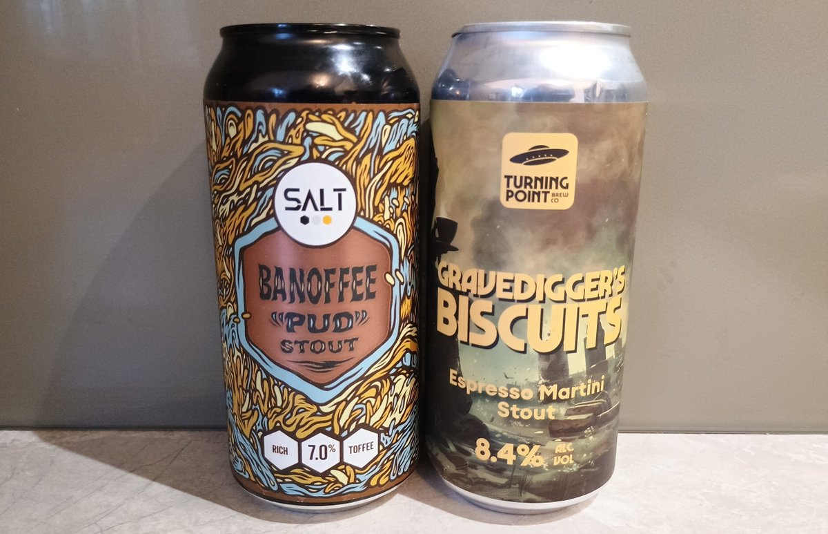Beers for dessert tonight 🍻
<a href="/SaltBeerFactory/">SALT</a> <a href="/TurningPointbco/">Turning Point Brew Co</a> 
#CraftBeer #DarkBeer #Stout