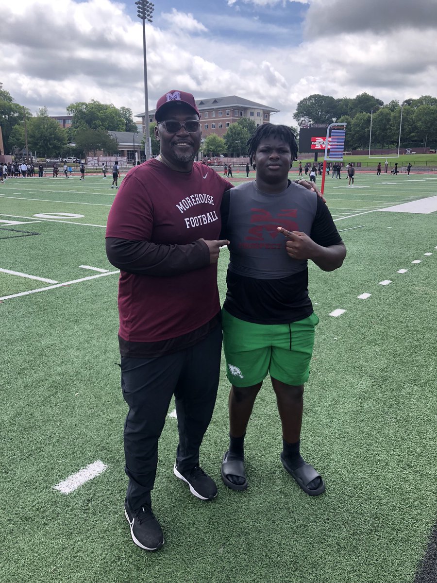 Had a great time at the <a href="/Morehouse/">Morehouse College</a> today <a href="/CStone7198/">Coach Stone</a> <a href="/coachmathis81/">Terance Mathis</a> <a href="/CoachThompson05/">Jonathan Thompson</a> <a href="/gobigrecruiting/">Go Big Recruiting</a> <a href="/Roswell_FB/">Roswell Football</a> <a href="/CoachBo95/">Boback Kalantarian</a> <a href="/Coach_Watters/">Rusty Watters</a> <a href="/GetEm_Brooks/">Coach Brooks</a> <a href="/CoachAWright21/">Coach Wright</a>