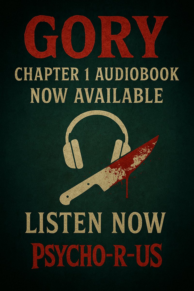 psycho_r_us's tweet photo. 🔪 She hums. The blade follows.
Gory’s story begins where the blood runs warm—now in audio.
🎧 Chapter 1 is live. Hear every breath, every cut, every secret.
👉 https://t.co/9IGlpdcVXs

#PsychoRUs #GoryTheButcher #HorrorAudio #DarkFiction #HorrorStory #WeFearBecauseYouCheer https://t.co/xU12oZL4qo