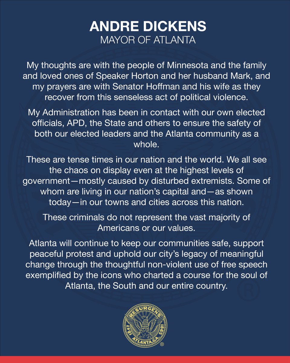 Statement from Mayor Andre Dickens