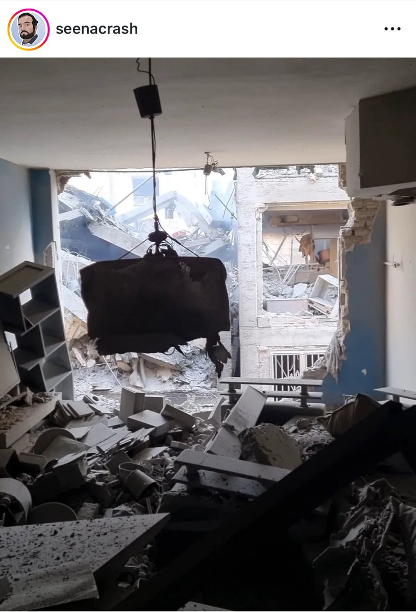 Sina, an Iranian streamer, shared before-and-after images of his apartment, struck during Israeli strikes in #Tehran.
His post reads: "This was my home, it no longer is..."