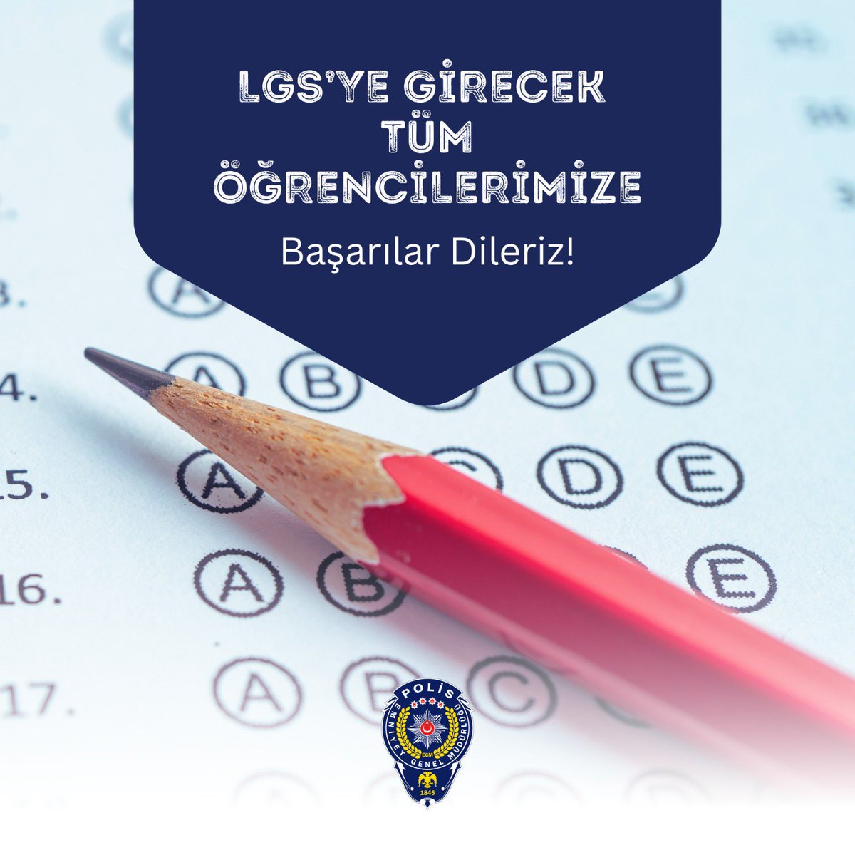 EmniyetGM's tweet image. Değerli Sürücüler;

Yarın, geleceğimiz olan gençlerimiz #LGS sınavına girecekler. Onların dikkatlerini dağıtmamak için:

❗️Gereksiz Korna Kullanmayalım. 
‼️Yüksek Sesle Konuşmayalım. 
❌Gürültü Yapmayalım. 

#LGS sınavına girecek tüm gençlerimize başarılar diliyoruz.

#Polis…