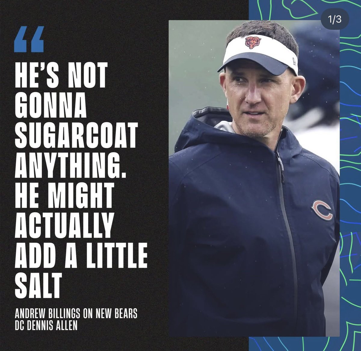 ChiBearsHistory's tweet image. Dennis Allen has that DAWG in him.
