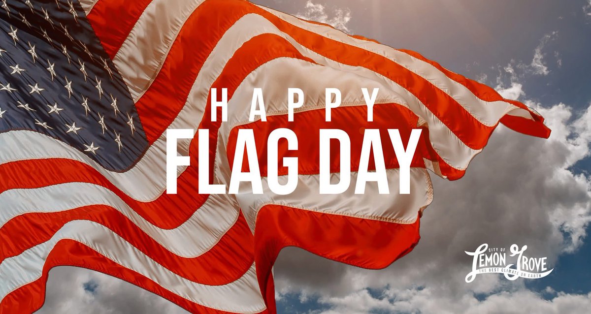 Today, we honor the Old Glory — a symbol of our nation's unity, courage, and freedom.

From 13 stars to 50, our flag tells the story of a growing nation and the people that have stood behind it.

With honor, and respect, Happy Flag Day 🇺🇸

#cityoflemongrove #FlagDay