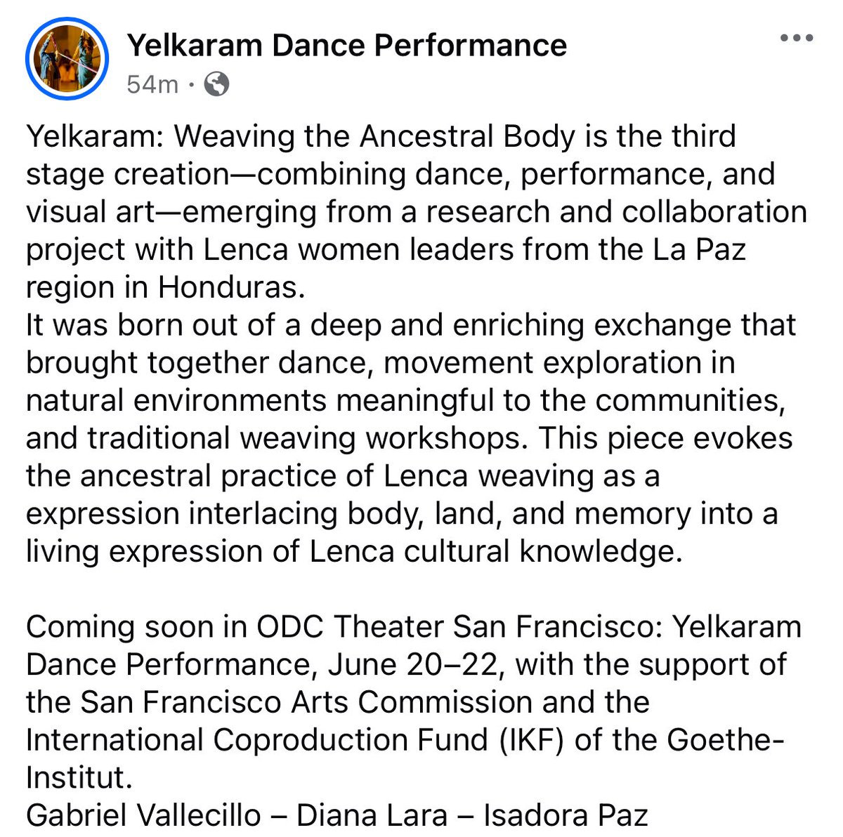 esegabbo's tweet photo. YELKARAM: Weaving the Ancestral Body #dance #performance #ancestral #indigenous #lenca #danza #videomapping #holographic #visuals #videoart #SanFrancisco #art #goethe #sanfransiscoartscomission #ODCtheater https://t.co/ItVMqQZ8vv