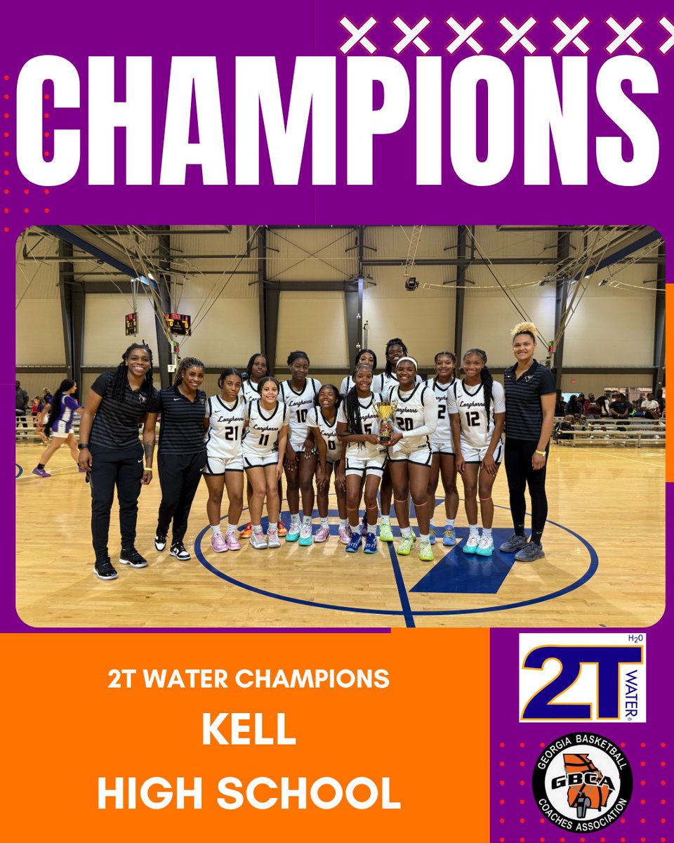 🏆 Kell High School is your <a href="/2TWATER/">2T WATER</a> Bracket Champions! Congrats!
#gbcagirlslive