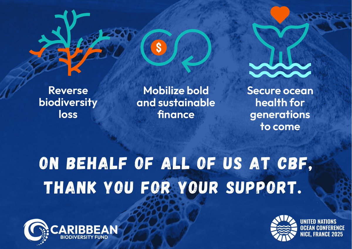 UNOC3 may be over, but Caribbean leadership made waves. Thank you to our partners who helped spotlight the region across Actioning Blue, ocean finance, and equity in 30x30.

Together, we're charting a course toward a more just and sustainable ocean future.