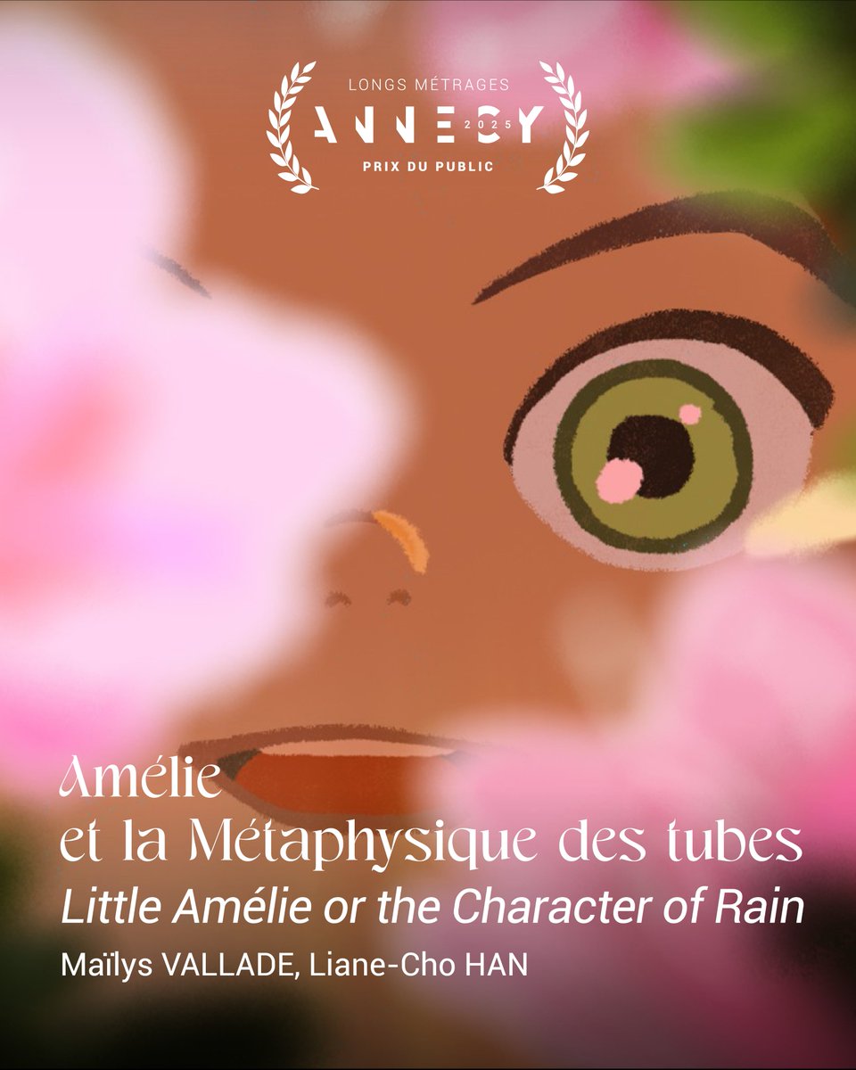 Le prix du public pour un long métrage est attribué à "Amélie et la Métaphysique des tubes” de Maïlys VALLADE et Liane-Cho HAN et produit par Ikki Films, Maybe Movies, Jean-Michel SPINER et Mireille SARRAZIN 
  
Nos félicitations à toute l’équipe du film !