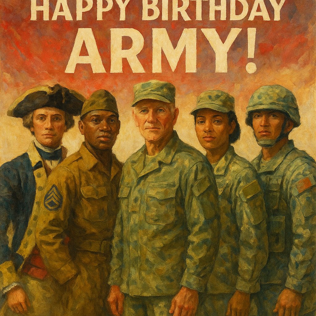 I grew up an Army brat. I chose the route that felt best for me with the Marines but know that our country needs its Army - and we have the best in the world 🫡
Wishing the <a href="/USArmy/">U.S. Army</a> a Happy 250th Birthday! #Army250 #HappyBirthday