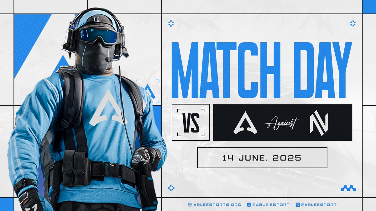 ABLE Esports (@ableesport) on Twitter photo MATCHDAY
ABLE vs <a href="/NoviaEsport/">Novia Esport</a>
๐ LIVE NOW
๐บ Watch here: twitch.tv/blaiizcod
Letโs lock in and show what weโre made of. #WeAreAble MATCHDAY
ABLE vs <a href="/NoviaEsport/">Novia Esport</a>
๐ LIVE NOW
๐บ Watch here: twitch.tv/blaiizcod
Letโs lock in and show what weโre made of. #WeAreAble