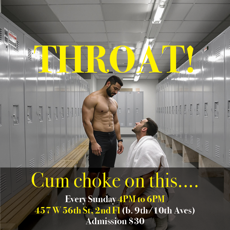 SkullFckClinic's tweet photo. Join us tomorrow: Sunday, June 15th, 4pm to 6pm, for THROAT NYC, a new weekly extreme oral party! 457 W 56th St, 2nd Fl (b. 9th/10th Aves) #gaynyc #gaysexparty #nycgayparty #NYC #hellskitchen #gagthefag #forcedoral #deepthroat Presented in collaboration with @Headeroevents! 21+ https://t.co/EZ9OWIfphh