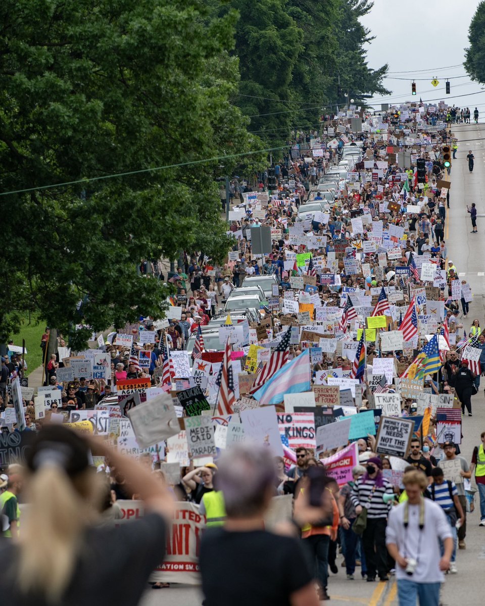 Molly Ploofkins (@mollyploofkins) on Twitter photo Anti-Trump 'No Kings Day' protesters march in Cincinatti, OH (📷: <a href="/jason_whitman/">Jason Whitman</a>) Anti-Trump 'No Kings Day' protesters march in Cincinatti, OH (📷: <a href="/jason_whitman/">Jason Whitman</a>)