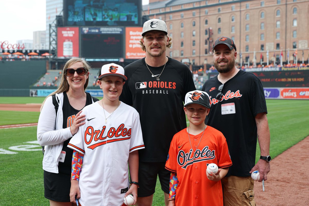 OsCommunity's tweet image. We partnered with @MakeAWish to grant Justin's wish of meeting Gunnar Henderson!