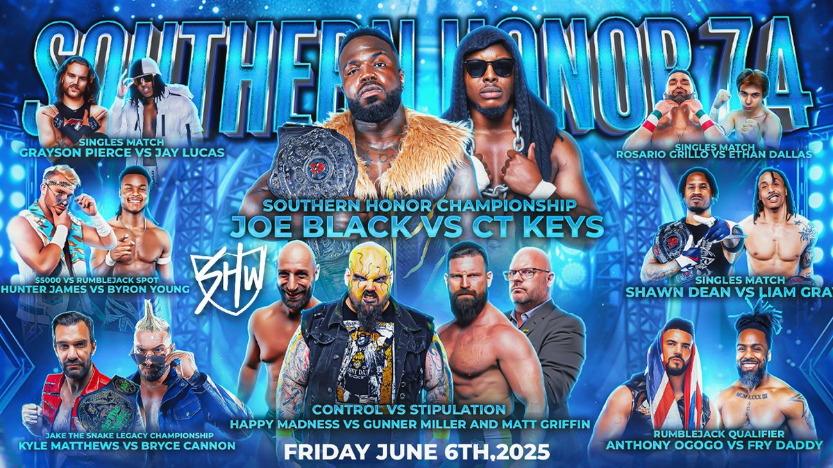 JUST ADDED

<a href="/SHonorWrestling/">Southern Honor Wrestling</a> 74

<a href="/BlackCloudJB/">B L 天 C K</a> v <a href="/TheRealCT_Keys/">CT Keys</a>
<a href="/SalRinauro/">Sal Rinauro</a> <a href="/SunnyDazeSHW/">Dylan Frymyer (Sunny Daze)</a> v <a href="/GunnerMi11er/">Gunner Miller</a> <a href="/MattTheMouth/">Matt Griffin</a>
<a href="/The_YG_Pierce/">Young Gun Grayson Pierce</a> v <a href="/JayLucasPro/">Superstar Jay Lucas™️</a>
<a href="/ShawnDean773/">Capt. Shawn Dean</a> v <a href="/heyliamgray/">LiAM</a>
<a href="/kmatthews3/">Kyle Matthews</a> v <a href="/realBryceCannon/">Bryce Cannon</a>
+ <a href="/AnthonyOgogo/">Anthony Ogogo</a> &amp; more!

independentwrestling.tv/player/j3vboz0…
