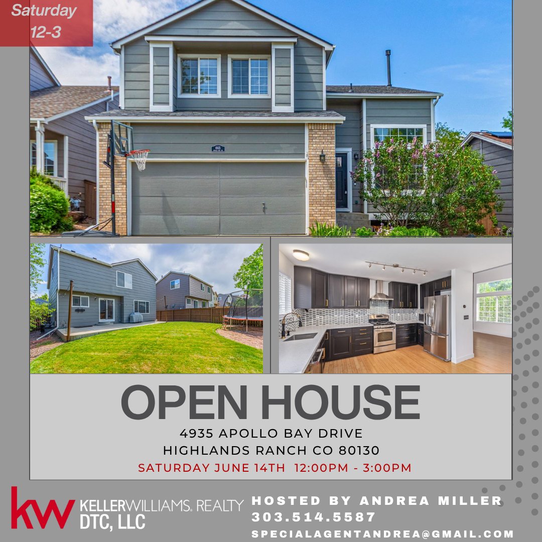 🚪OPEN HOUSE🚪⁠
4935 Apollo Bay Drive
Highlands Ranch 80130
Saturday, June 15th
12:00pm - 3:00pm
⁠
#highlandsranchrealtor
#highlandsranchrealestate
#highlandsranchrealestateagent
#highlandsranchhomesforsale