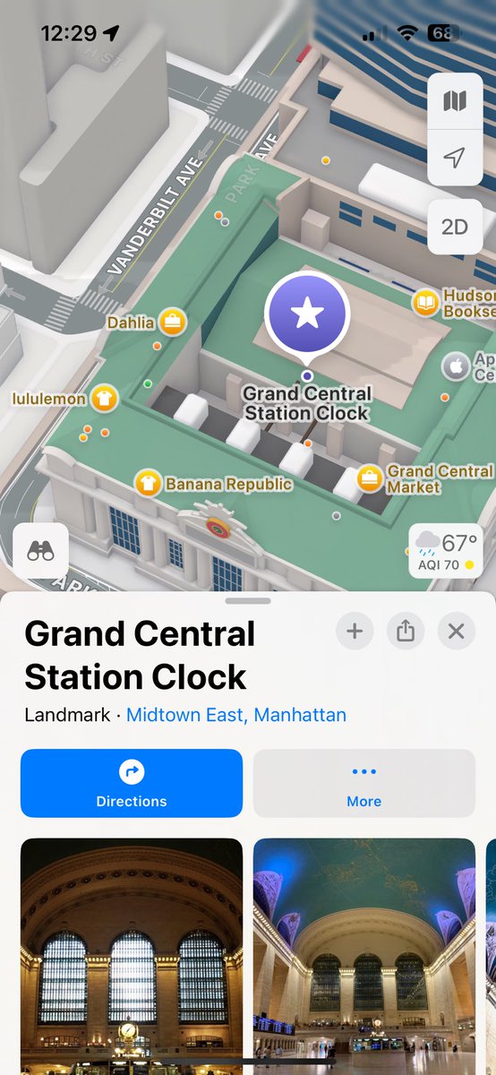 itsiclassic's tweet image. Only Apple would set the Grand Central clock to 9:41 on Apple Maps 😭