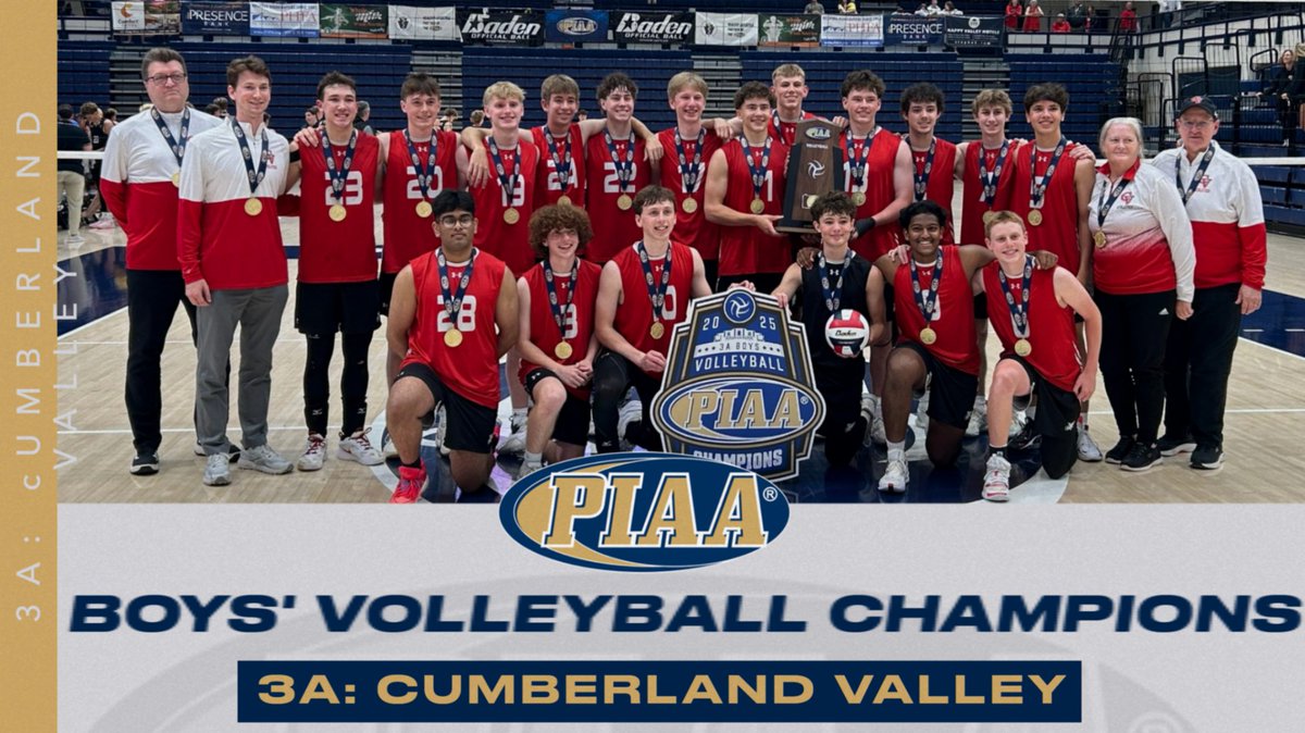 #PIAAVolleyball

3A Boys' Volleyball Champions: Cumberland Valley.