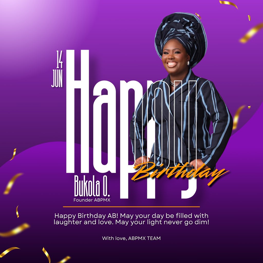 Alliance for Business and Project Mgmt Excellence (@abpm_x) on Twitter photo Happy Birthday AB! <a href="/bukki_o/">AB Princess Bukola (Ọmọba Olubuse 1)</a>
Through your leadership ABPMX has achieved great milestones and more. There couldn’t have been a better person to lead ABPMX 🚀
We are thankful for the gift if you. We say may your day be filled with laughter and love. May your light never go dim! Happy Birthday AB! <a href="/bukki_o/">AB Princess Bukola (Ọmọba Olubuse 1)</a>
Through your leadership ABPMX has achieved great milestones and more. There couldn’t have been a better person to lead ABPMX 🚀
We are thankful for the gift if you. We say may your day be filled with laughter and love. May your light never go dim!