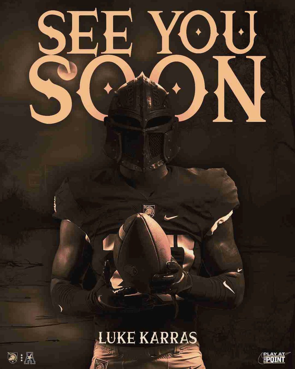 Luke Karras (@karrasluke) on Twitter photo Knight on the Hudson with <a href="/ArmyWP_Football/">Army Football</a> tomorrow‼️
<a href="/CoachHestness/">Seth Hestness</a> <a href="/Coach_Burks/">Chandler Burks</a> <a href="/CoachJuice17/">Coach Juice</a> <a href="/CoachJeffMonken/">Jeff Monken</a> <a href="/CWHSWarriorsFB/">Casey Westfield Football</a> <a href="/BrendanThompsn/">Brendan Thompson, PT, DPT</a> <a href="/goblackknights/">#GoBlackKnights</a> Knight on the Hudson with <a href="/ArmyWP_Football/">Army Football</a> tomorrow‼️
<a href="/CoachHestness/">Seth Hestness</a> <a href="/Coach_Burks/">Chandler Burks</a> <a href="/CoachJuice17/">Coach Juice</a> <a href="/CoachJeffMonken/">Jeff Monken</a> <a href="/CWHSWarriorsFB/">Casey Westfield Football</a> <a href="/BrendanThompsn/">Brendan Thompson, PT, DPT</a> <a href="/goblackknights/">#GoBlackKnights</a>