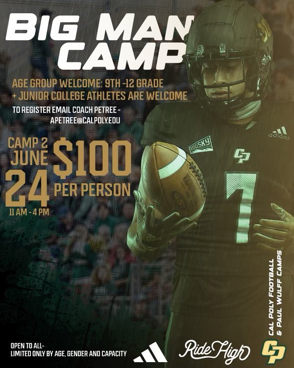 Rocco Rodriguez (@roccorodrigue52) on Twitter photo I am blessed to have the opportunity to compete at the <a href="/calpolyfootball/">Cal Poly Football</a> OL/DL camp on the 24th of June.
<a href="/CoachRyanPayne/">Ryan Payne</a> <a href="/DuaneBailon/">Duane Bailon</a> I am blessed to have the opportunity to compete at the <a href="/calpolyfootball/">Cal Poly Football</a> OL/DL camp on the 24th of June.
<a href="/CoachRyanPayne/">Ryan Payne</a> <a href="/DuaneBailon/">Duane Bailon</a>