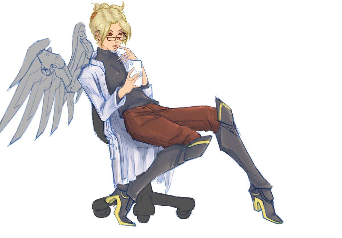hmmande's tweet image. Dr. Ziegler!

#Mercy #Overwatch #Overwatch2Fanart