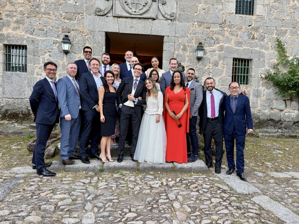 Ali Ben Lmadani (@alibenlmadani) on Twitter photo No meetings, no flights, no deals (maybe some;))... just joy!
Today in Madrid, <a href="/ABLaviation/">ABL Aviation</a>'s executive team came together to celebrate the wedding of our colleague and friend, Carlos Garcia Merino.
Wishing Carlos and Olga a lifetime of happiness. No meetings, no flights, no deals (maybe some;))... just joy!
Today in Madrid, <a href="/ABLaviation/">ABL Aviation</a>'s executive team came together to celebrate the wedding of our colleague and friend, Carlos Garcia Merino.
Wishing Carlos and Olga a lifetime of happiness.