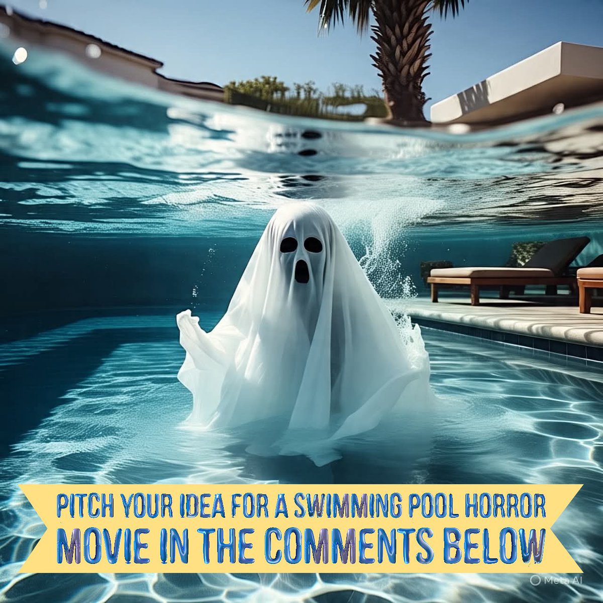 FrightWriter's tweet image. 👻 SATURDAY THE 14TH

Unleash your inner horror buff... or just be weird. Pitch your most creative (or terrifyingly terrible) swimming pool horror movie idea! Share with us! 👻🎃️ 
#HorrorMovieIdeas #PitchYourIdea #SpookySquad #SaturdayVibes  #swimmingpool #poolcleaning