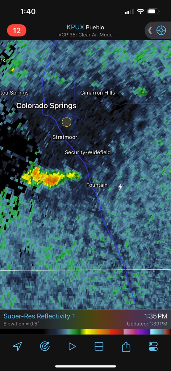 Bolt from the blue east of fountain ⚡️ #cowx