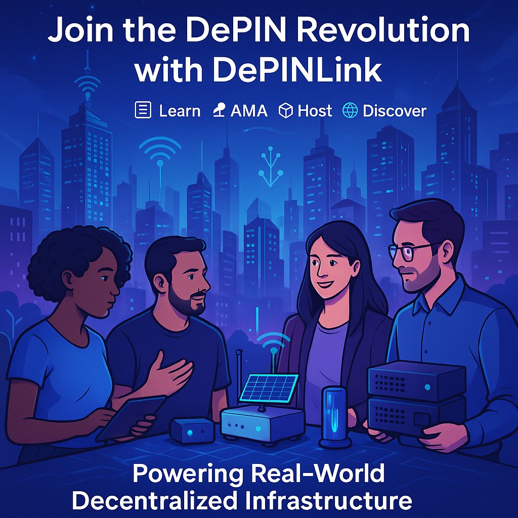 🚀 Welcome to DePINLink – your gateway to the decentralized infrastructure revolution!

We connect DePIN projects with real people through:
🔹 Educational guides &amp; explainers
🔹 X Spaces AMAs with top teams
🔹 Hosting opportunities &amp; rewards
🔹 Project discovery &amp; scam-free
