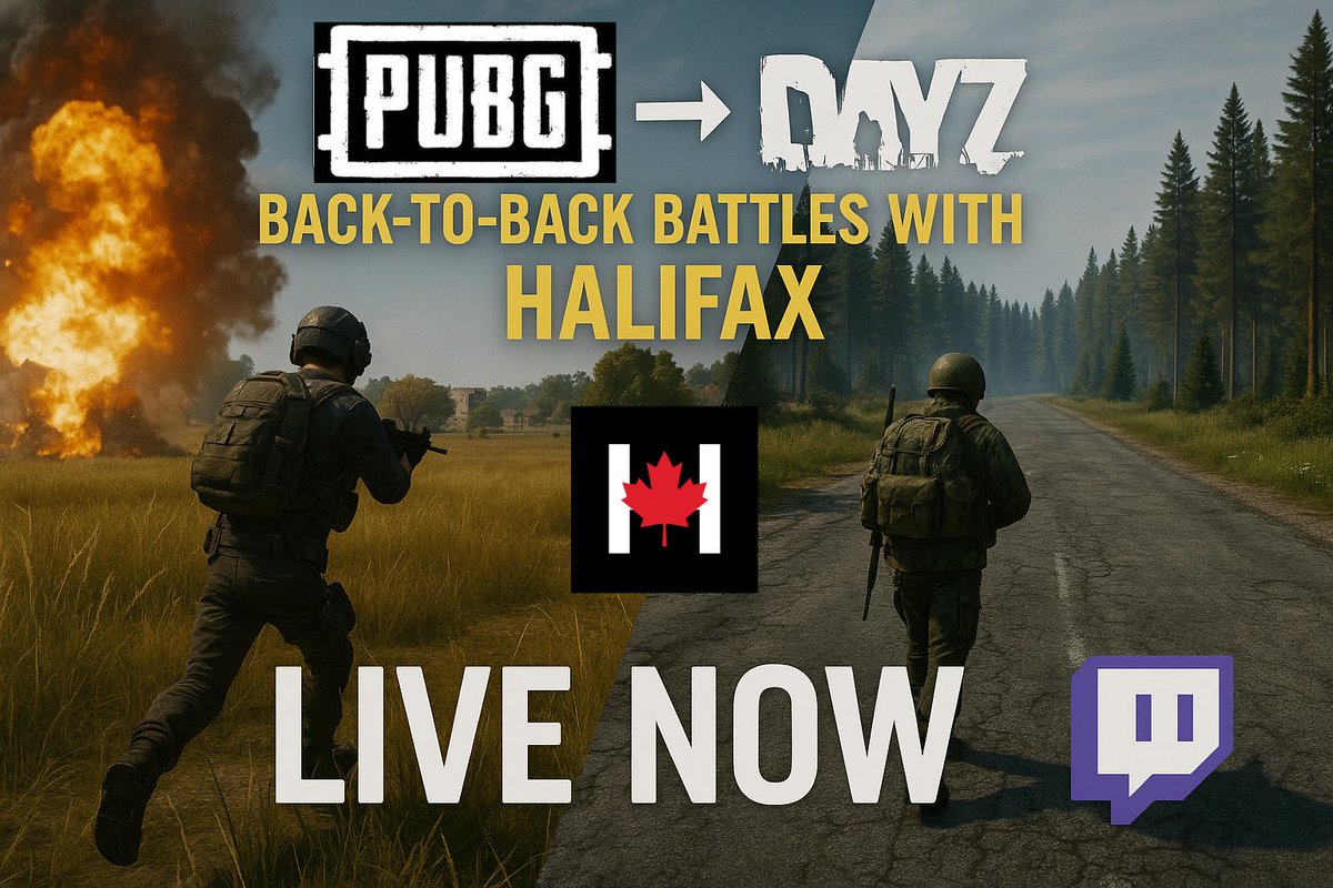 📢 LIVE NOW

🔫 PUBG mayhem &amp;🧟‍♂️ DayZ survival chaos

Twitch.tv/Halifax