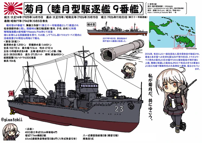 おはようございます!
日曜日の朝です🌅

今日、6月15日は
#日本海軍
駆逐艦「#菊月」起工日
大正14年(1925年)
舞鶴工作部

駆逐艦「#白露」タンカーと衝突し沈没
昭和19年(1944年)

練習巡洋艦「#鹿島」解体終了日
昭和22年(1947年)

#ドイツ海軍
フリゲート艦「#バイエルン」就役日
平成8年(1996年) 