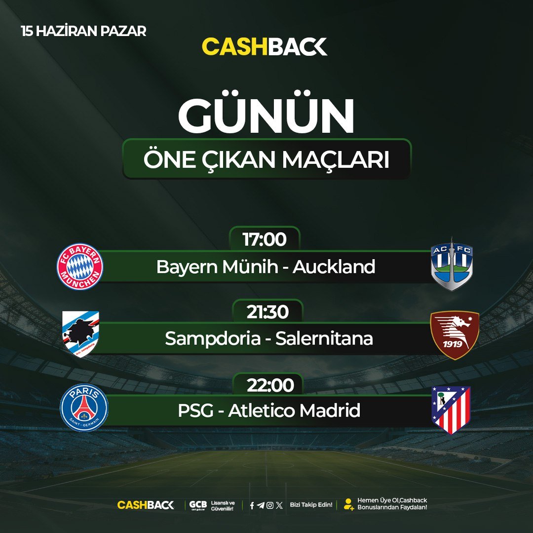 ⚽️ GÜNÜN MAÇLARINA CASHBACK FARKIYLA BAŞLA!

⚡️ #CanlıBahis oynarken riskini azalt, heyecanı artır!

🏆 #Spor bahisleri #CashBack avantajıyla daha kazançlı ve güvenli!

🔗 7/24 Güncel Giriş cashback.vegas/cashback