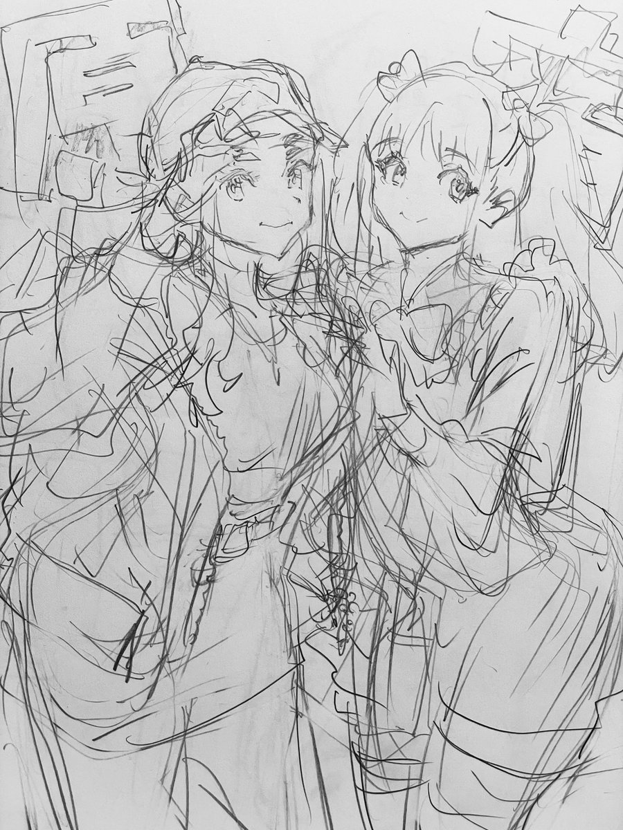 やっぱラフ、アイデア段階では紙に描くのが良い気がするなぁ
WUG青春の影で原宿を楽しむWUGメンバー
ギャルと地雷