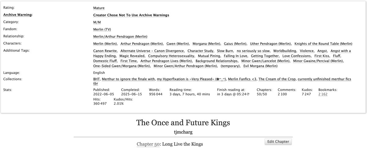 crystaiskiess's tweet photo. the once and future kings : love live the kings 
merlin/arthur || canon rewrite || slow burn || mutual pining 
read it on ao3: https://t.co/ibujzbw9BS https://t.co/zFufEXbB8G