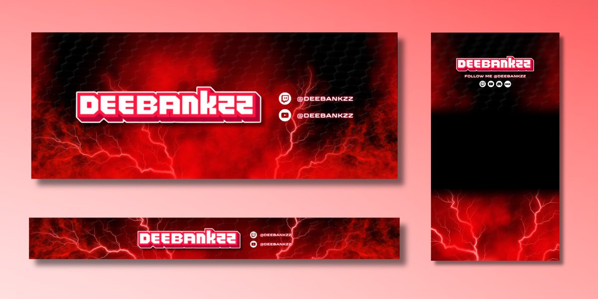 JDHDesign's tweet image. This is some graphic design work I did recently for a gaming streamer 🎮 

Banners for YouTube, twitch and kick, plus a template for clips on shorts and reels 🔥

#graphicdesign #gaming #streamer