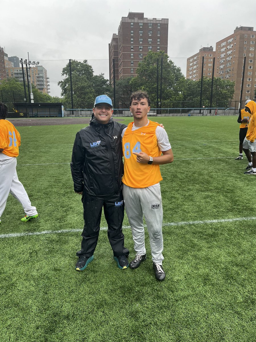 Had an amazing camp with <a href="/LIUSharksFB/">LIU Football</a> today. 
<a href="/CoachRobertsLIU/">John Roberts</a> <a href="/oc_lincoln/">coachOCLincoln</a> <a href="/Paul_Litvak/">Coach Litvak</a>
