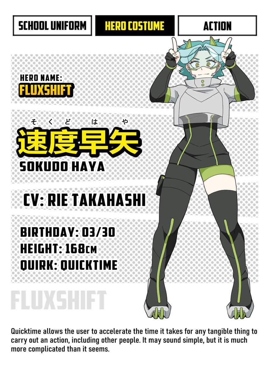 Hi! 

I made this account to keep my art a bit separate from my personal Twitter (or X, I guess lol), so I’ll be reposting some of my stuff here, especially things about my yumeship and my OC, Haya 🩵✨

Starting off with her character sheet!

#BNHA #MHA