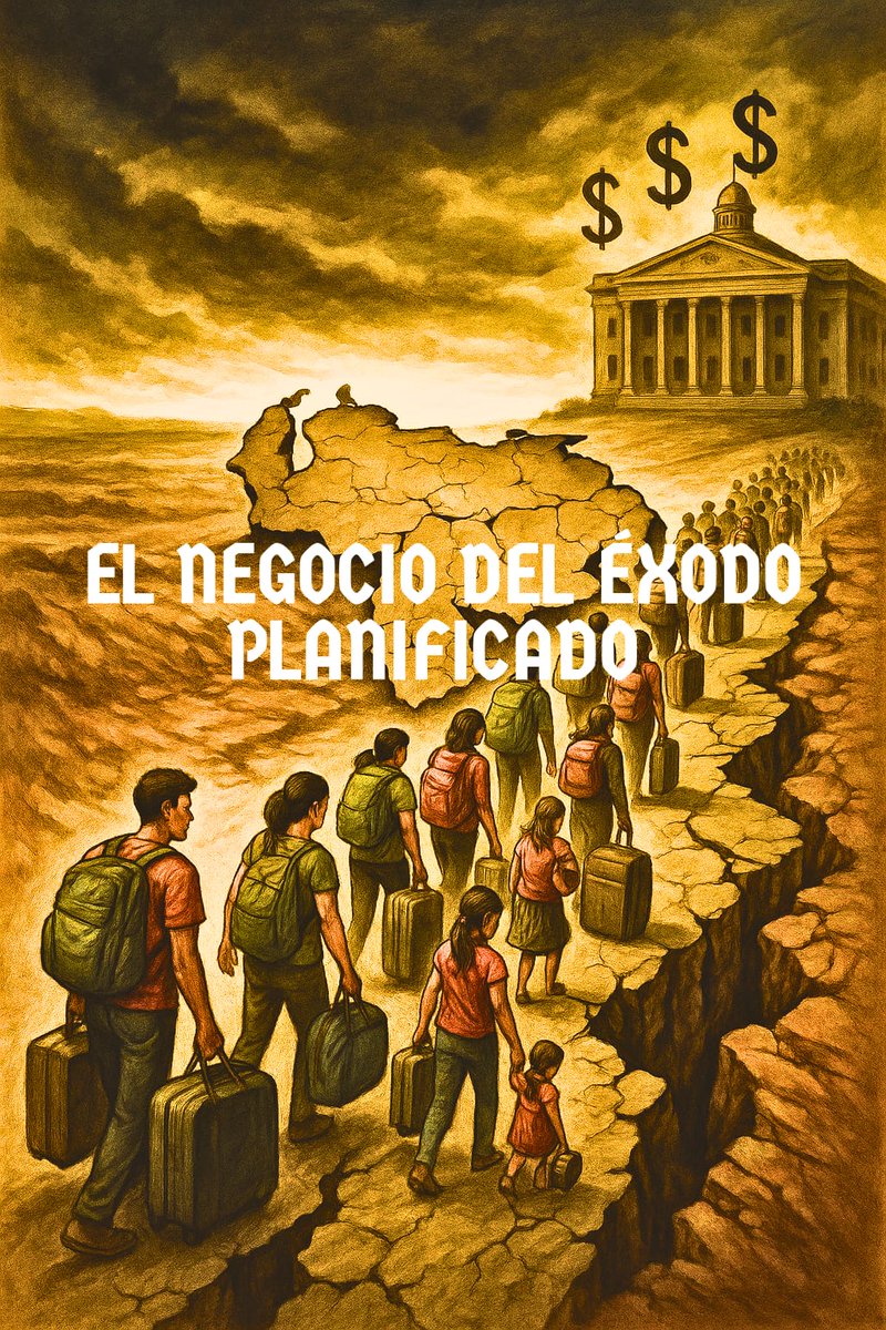 lui_regresa's tweet image. El éxodo planificado
Por: @lui_regresa

Cuando migrar no fue un accidente, sino una estrategia de la administración del Estado.

¡Claro que fue un plan! 
No uno con mapas ni fechas marcadas, pero sí con efectos calculados: aligerarse de la carga social que el propio Estado creó,…