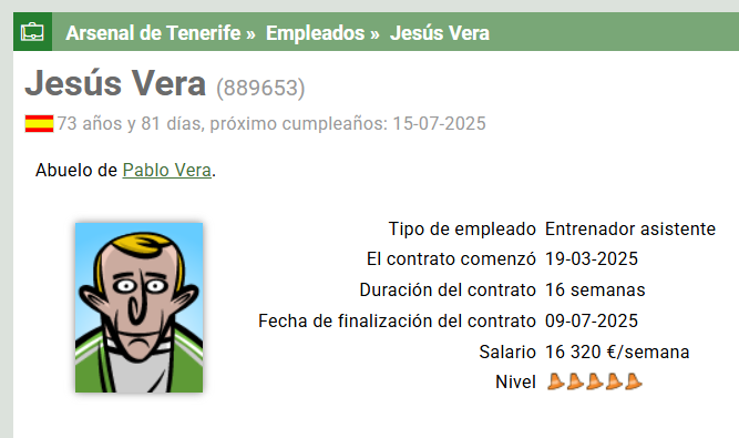 Ya he dado la orden de no renovarlo, que el pobre se merece ya un descansito.