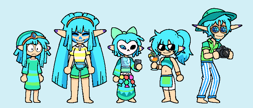 SpidersAccident's tweet photo. A family of water mages on vacation. https://t.co/ouRBa5YWFO