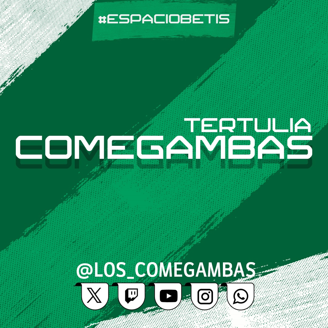 ¡Hay ganas de #ESPACIOBETIS eh!

No te preocupes que el lunes a las 21:30 nos tienes en directo en nuestros canales de Twitch y Youtube.

Se viene salseo de MERCADO #Betis
#Fichajes 

twitch.com/Los_Comegambas