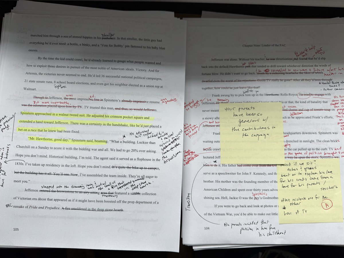 jeremy stelzner (@jeremystelzner) on Twitter photo No sarcasm here… I do so love the editing stage when you start to see the pieces falling into place
#WritingCommunity #5amwritersclub
#novelinprogress No sarcasm here… I do so love the editing stage when you start to see the pieces falling into place
#WritingCommunity #5amwritersclub
#novelinprogress