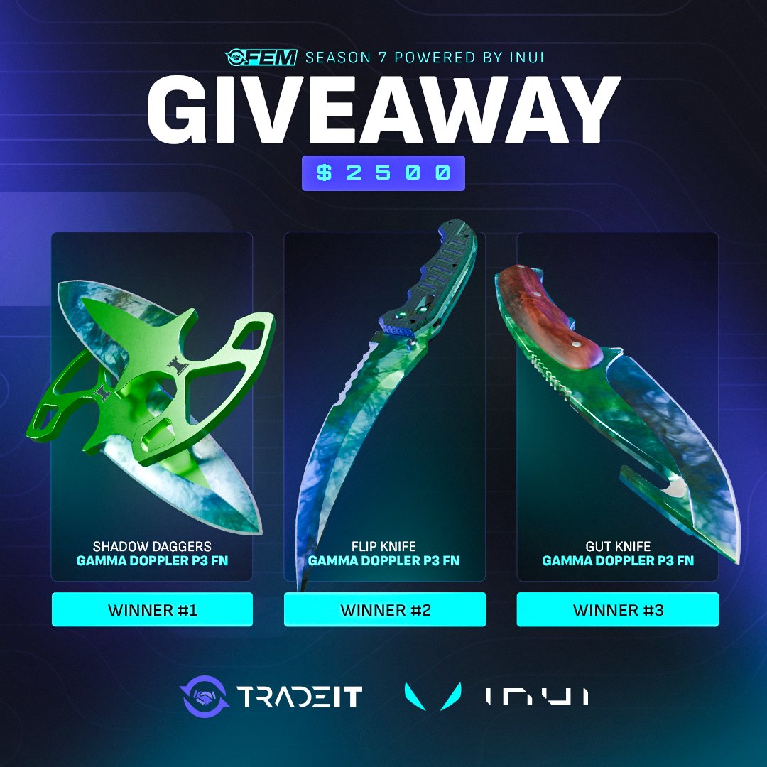 Tradeit (@tradeit_gg) on Twitter photo Only 2 more days left to enter our #FE7 knife giveaway!
Powered by <a href="/inuigaming/">INUI</a> 🤝
To enter, use the link below⤵️
gleam.io/j6XCD/fem-seas… Only 2 more days left to enter our #FE7 knife giveaway!
Powered by <a href="/inuigaming/">INUI</a> 🤝
To enter, use the link below⤵️
gleam.io/j6XCD/fem-seas…