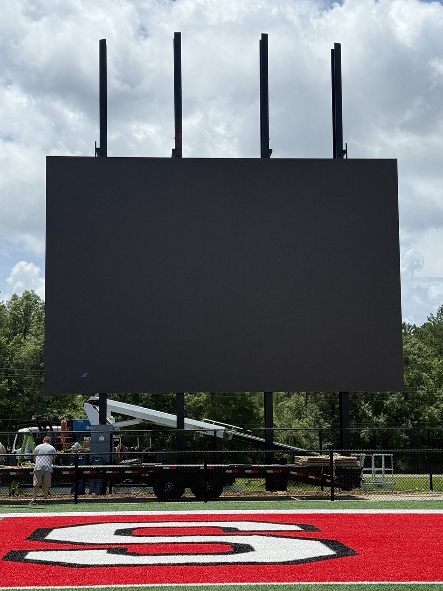 EMCC Athletics (@emccathletics) on Twitter photo Progress update on the new scoreboard/video board going up at Sullivan-Windham Field. The project is expected to be completed well before the first home football game (Sept 4 vs Hinds). Ad & sponsorship packages are available! Contact Tony Montgomery, tmontgomery@eastms.edu Progress update on the new scoreboard/video board going up at Sullivan-Windham Field. The project is expected to be completed well before the first home football game (Sept 4 vs Hinds). Ad & sponsorship packages are available! Contact Tony Montgomery, tmontgomery@eastms.edu