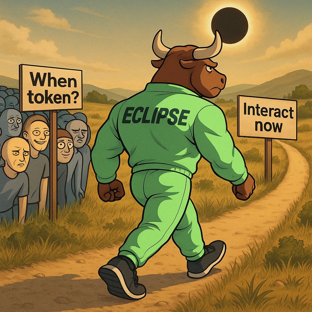 prosekovk's tweet photo. “Wen TGE?” 
“Wen guide?” 
“Wen safe to touch?” 

This is how 99% of CT operates.

Meanwhile, @EclipseFND is fully live. 
Contracts deployed. Ecosystem growing. 🌱
And you’re still asking for permission like it’s kindergarten. 🧸

The token won’t save you. 
The timeline will forget you. 

You wait for the airdrop. 
Then cry about the filter. 😭
Circle of life. 🐒🔁

You’re either early by conviction — or you’re just noise. 🔊
